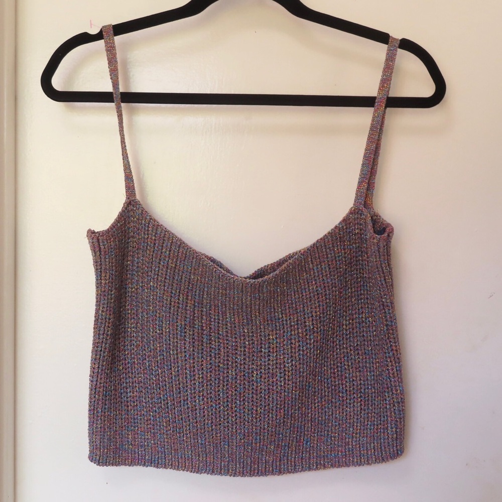 Fashion Nova Multi Colored Crop Tank